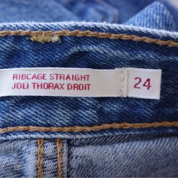 Levi's Women's Straight Leg Jeans - Light Blue - Picture 4 of 5